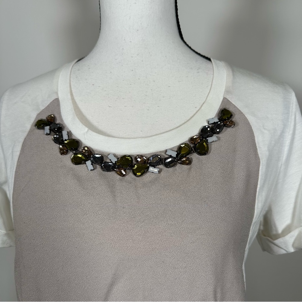 Zara Jewel Neckline Short Sleeve Top - Picture 5 of 5